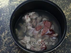 Рецепт плов со свининой в скороварке Плов узбекский в скороварке курдюком и телятиной